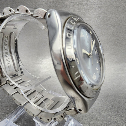 Swatch Irony Happy Joe Watch Men 37mm Gray Dial Steel Date Round New Battery CB23