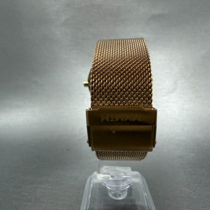 MVMT Boulevard Watch Women 38mm MOP Dial Rose Gold Tone Mesh Band New BatteryLK7