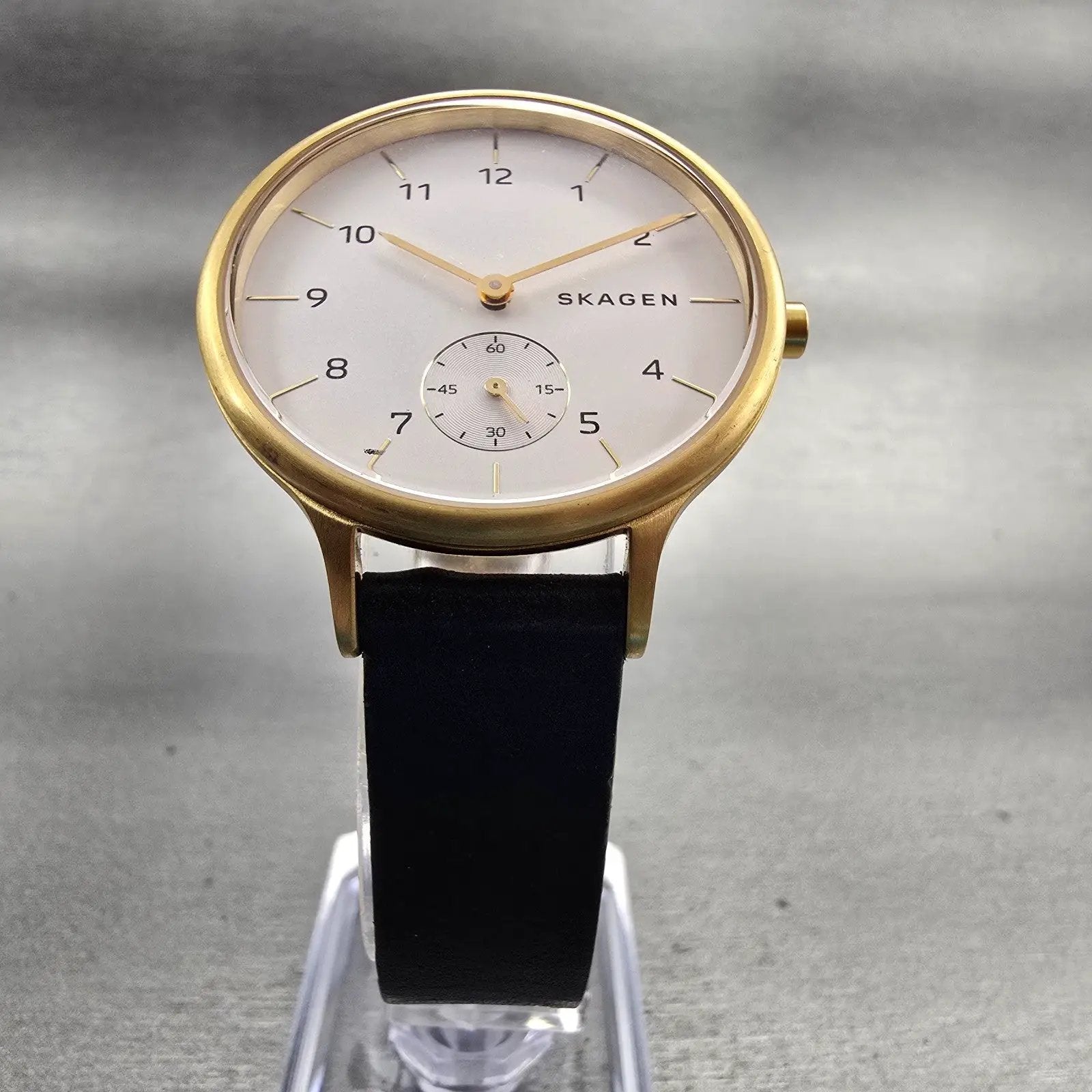 Skagen Anita Watch Women 34mm White Dial Gold Tone Round SKW2659 New Battery5