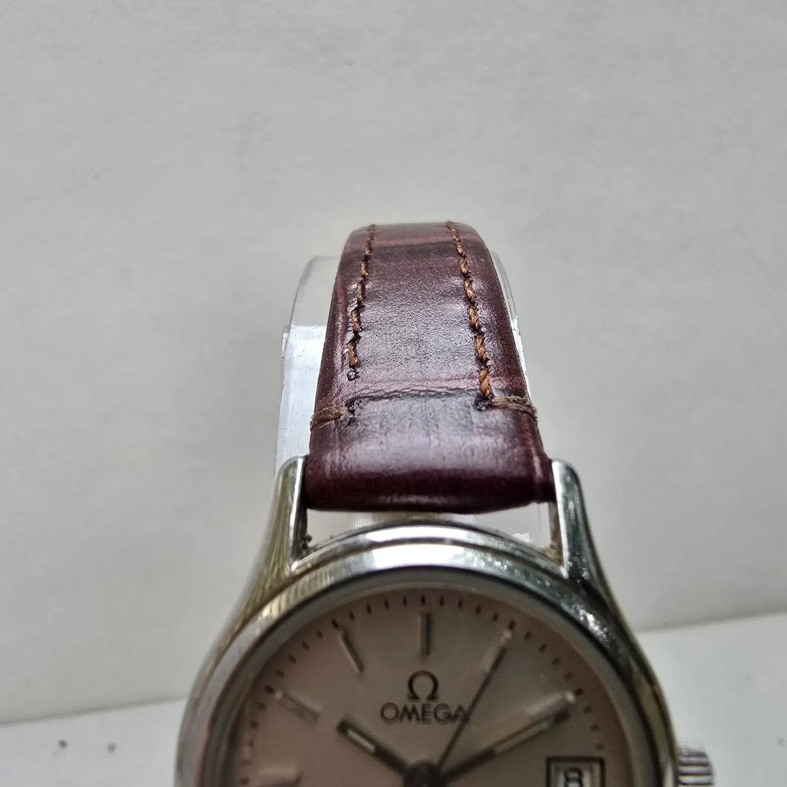 Omega Seamaster Watch Women 23mm Silver Dial Steel Date Round 1380 New Battery4