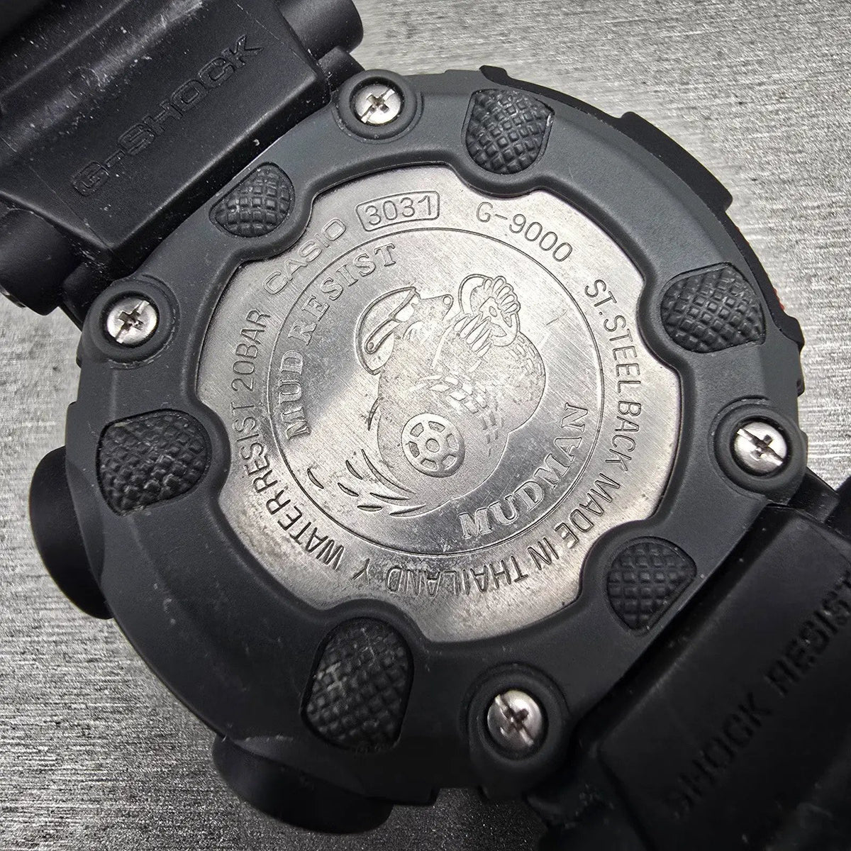 Casio G-Shock Mudman G-9000 Watch Men 46mm Black Red Chrono Alarm New Battery10