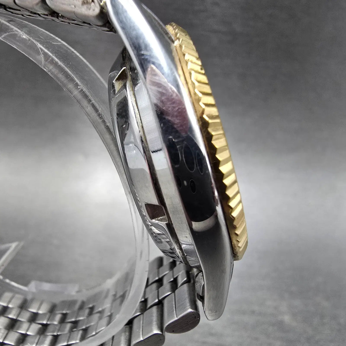 Seiko 5 Automatic President Watch Men 36mm Gold Dial Two Tone Daydate 7S26-05003