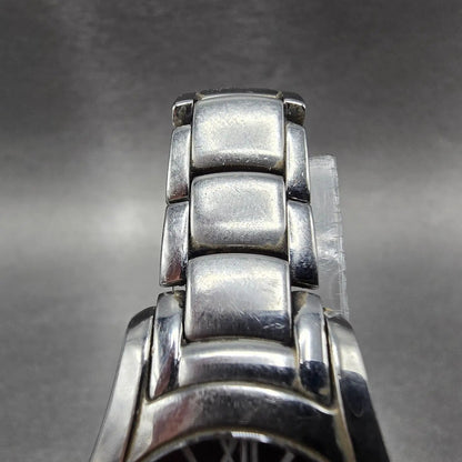 Citizen Eco-Drive Watch Women 25mm Black Dial Silver Date E011-S015502 Runs JP64