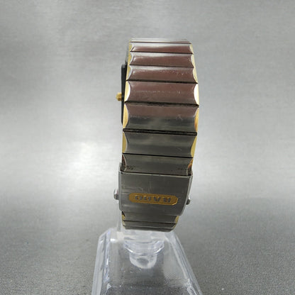 Rado Diastar Watch Men 23mm Gray Dial Black Tone Rectangle 153.0522.3 New Batt