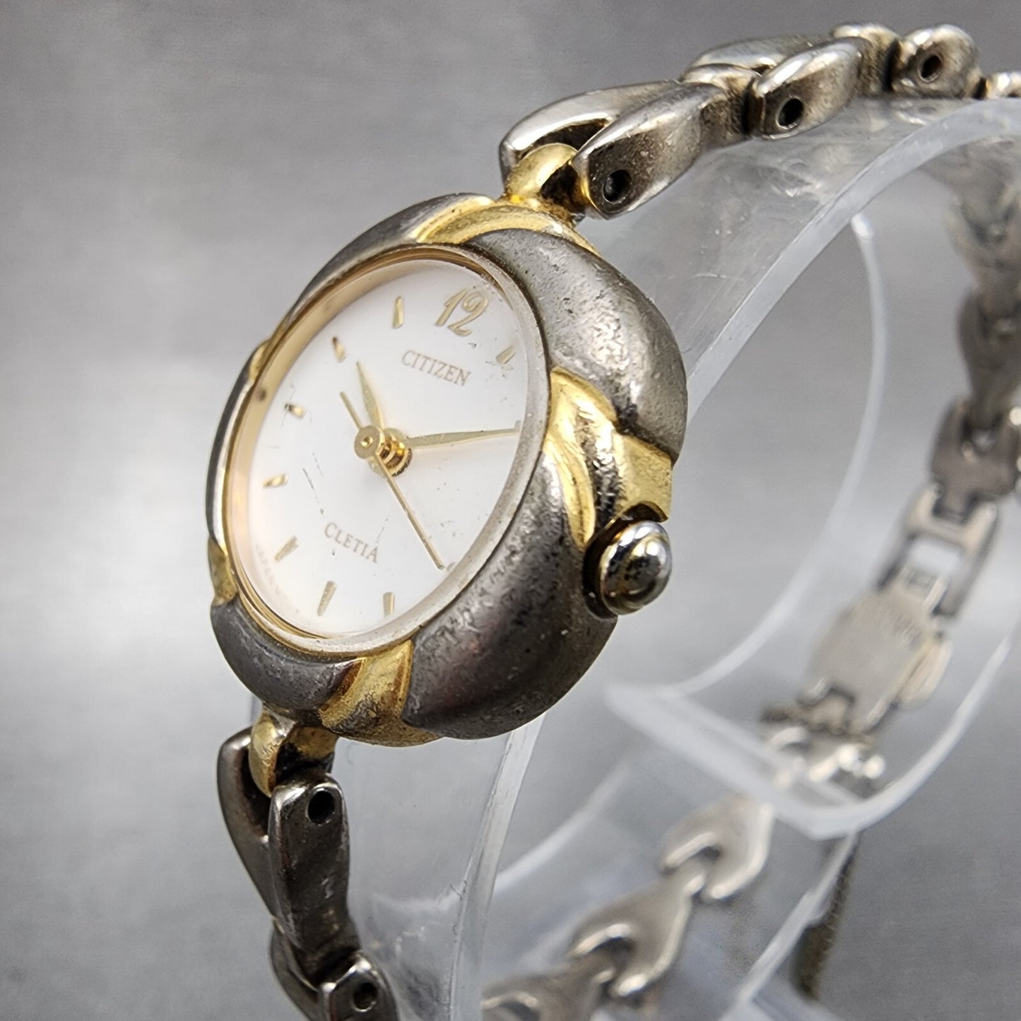 Citizen Cletia Watch Women 20mm White Dial Two Tone Round 5431K16873 New Batt2
