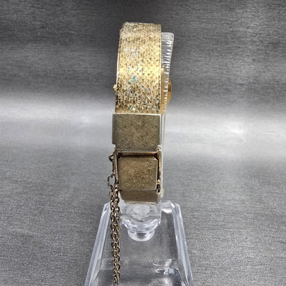 Seiko Watch Women 22mm Gold Dial Gold Tone Oval 43-3120 New Battery Vintage7