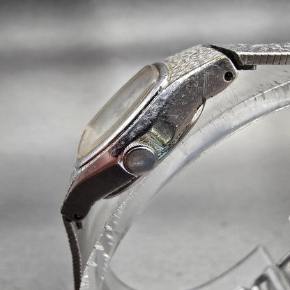 Seiko Watch Women 16mm Silver Dial Silver Tone Oval 4N01-5021 New Battery VTG2