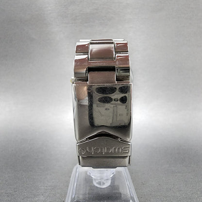 Swatch Irony Happy Joe Watch Men 37mm Gray Dial Steel Date Round New Battery CB27