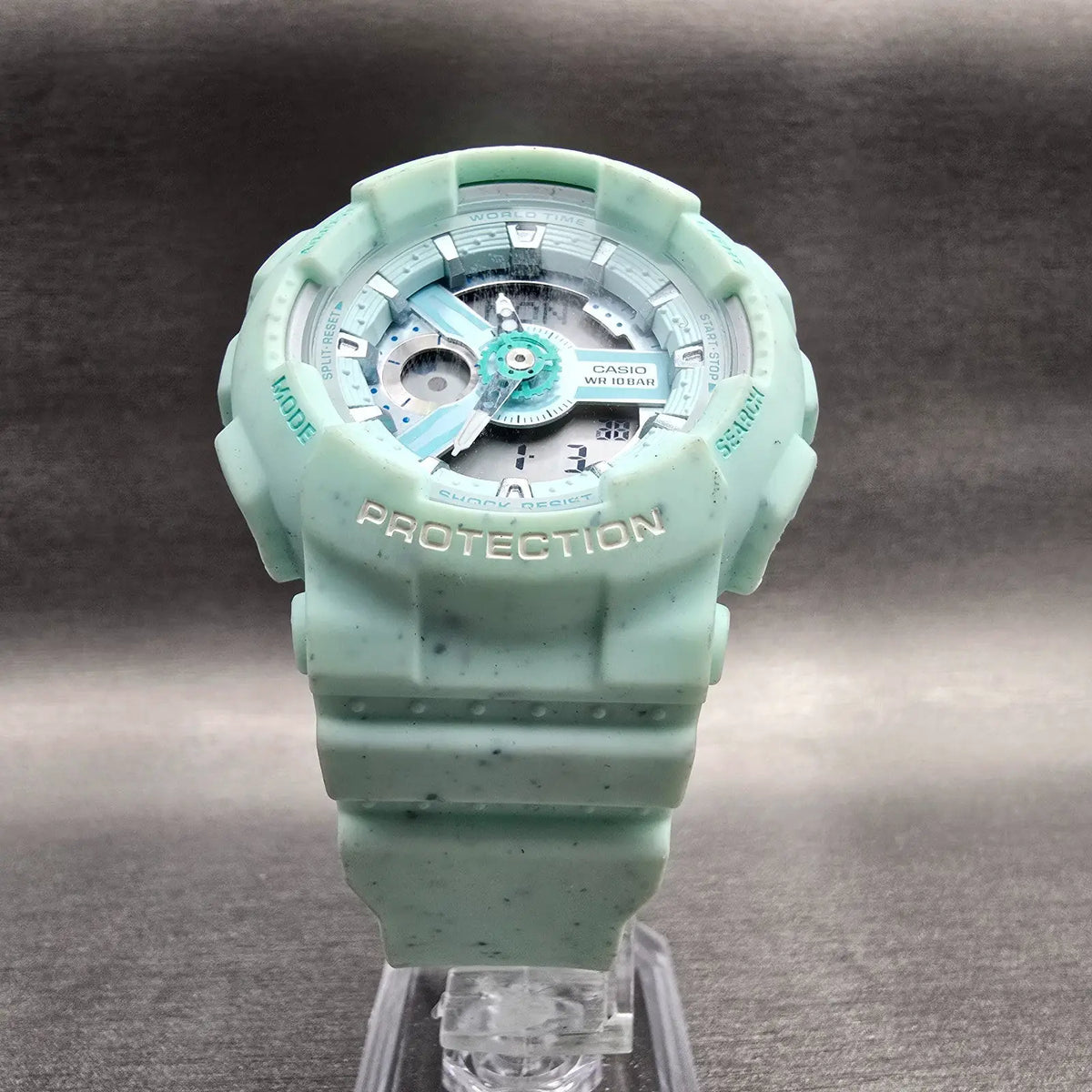 Casio Baby-G BA-110Pl Watch Women 43mm Blue Chrono Alarm Round New Battery5