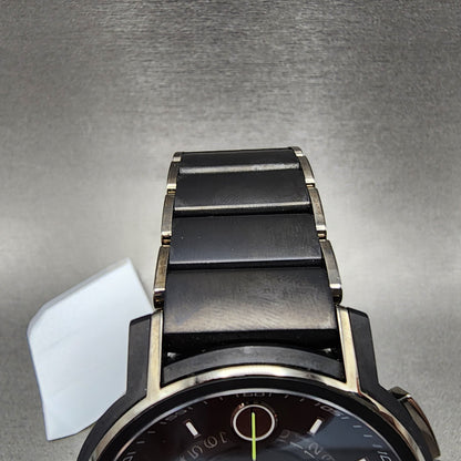 Movado Strato Chronograph Watch Men 44mm Black Dial Black Tone READ!!!! 06075544