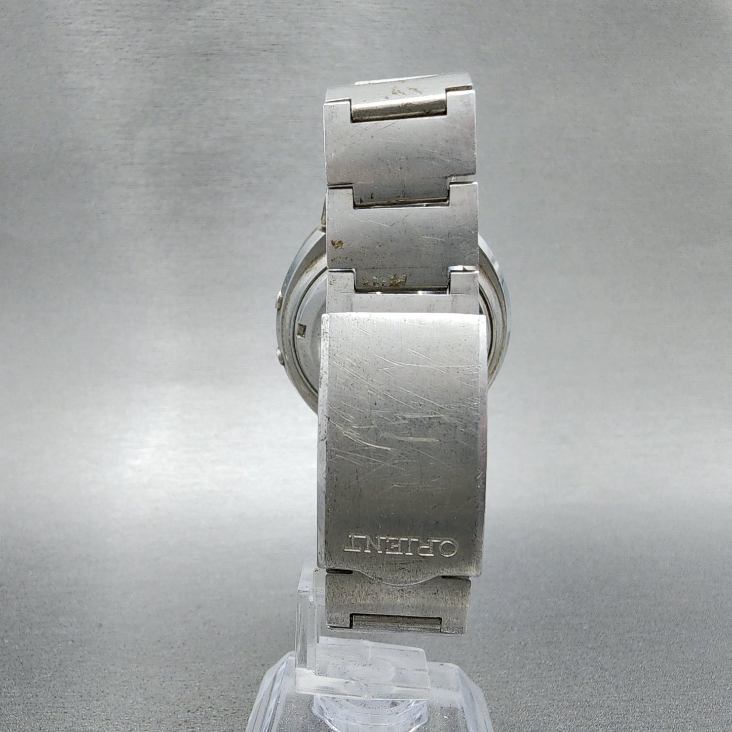 Orient Digital Watch Men 39mm Silver Tone LCD 62060140 VTG JDM PARTS8