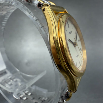 Seiko Spirit Watch Women 25mm Cream dial Two Tone Round 1F21-0J70 New Battery3