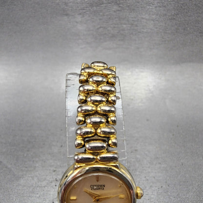 Citizen Watch Women 19mm Champagne Dial Gold Tone 5920S72676 New Battery4
