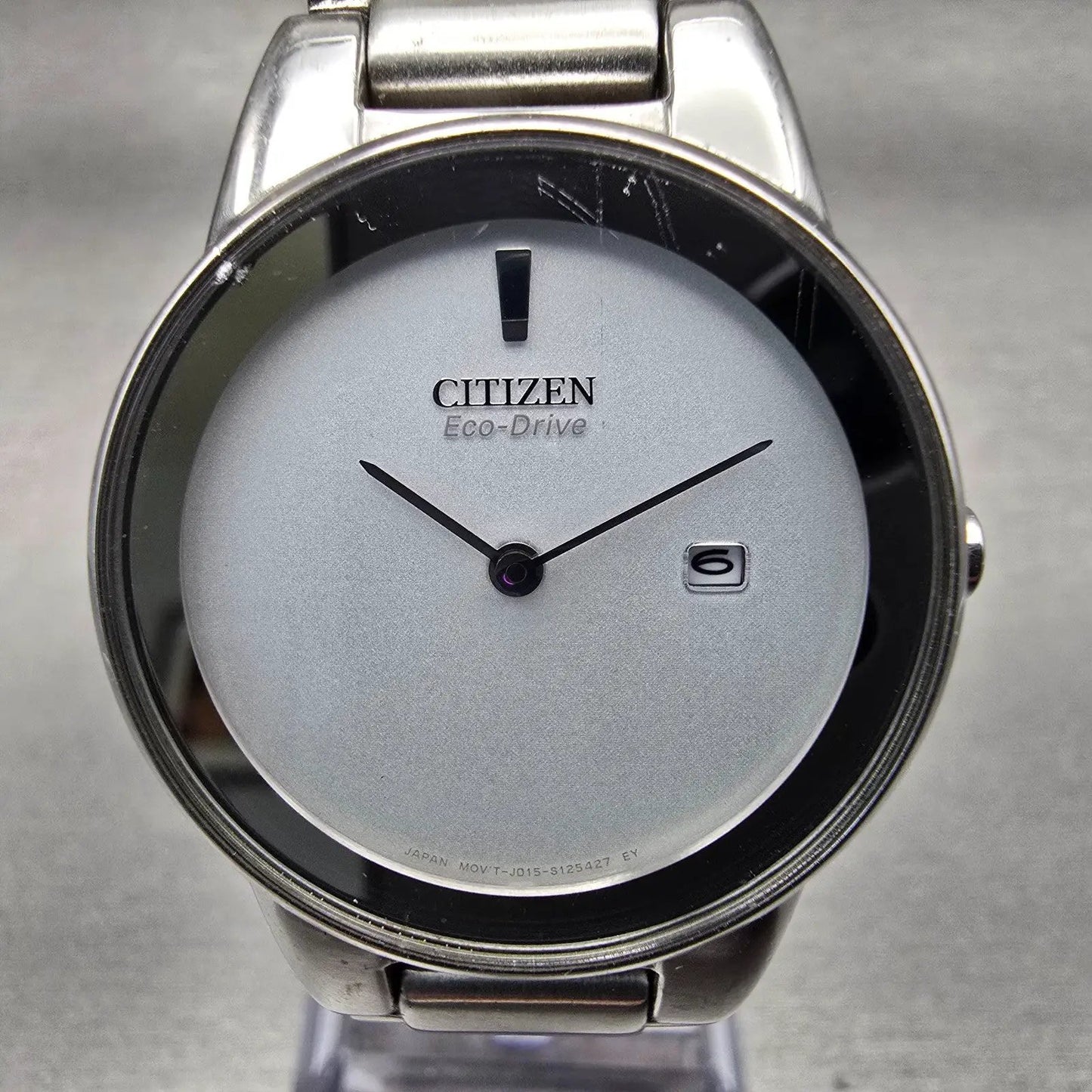 Citizen Eco-Drive Watch Women 30mm Silver Dial Silver Date J015-S095921 Runs1