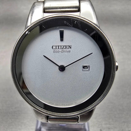 Citizen Eco-Drive Watch Women 30mm Silver Dial Silver Date J015-S095921 Runs1