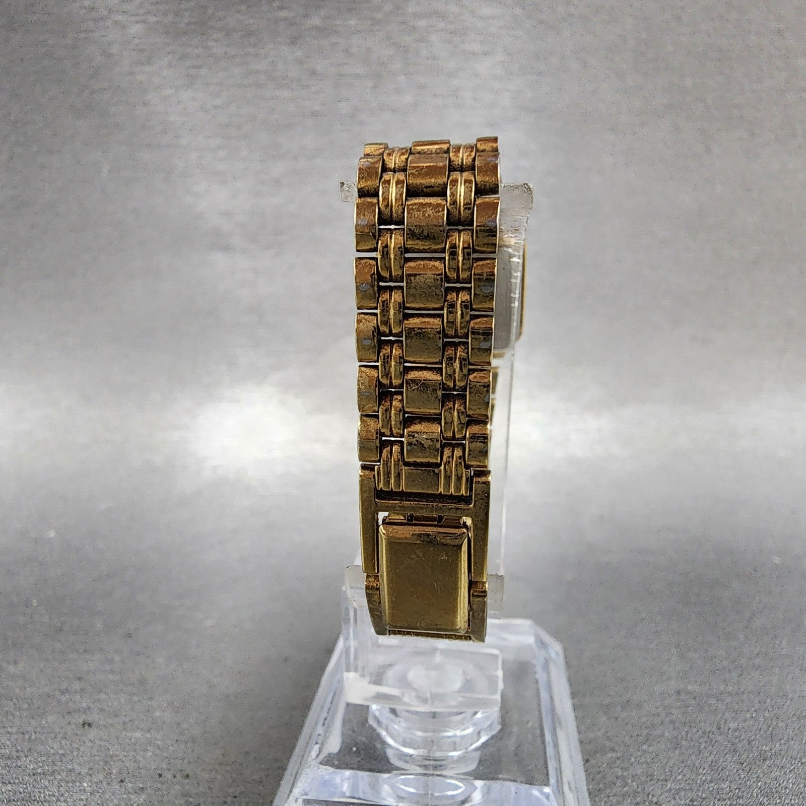 Seiko Tank Watch Women 18mm Champagne Dial Gold Tone Rectangle V4015129 New Bat7