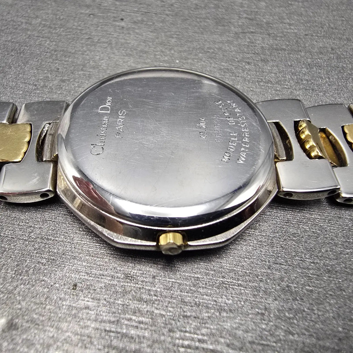 Christian Dior Watch Men 32mm Champagne Dial Two Tone Date 45.204 PARTS16