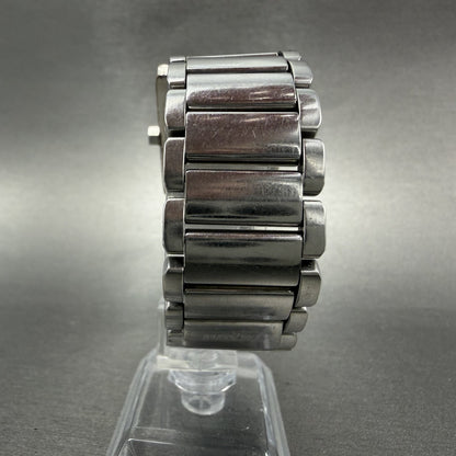 Nixon In charage Watch Women White 30mm Dial Silver Tone Rectangle New Battery7
