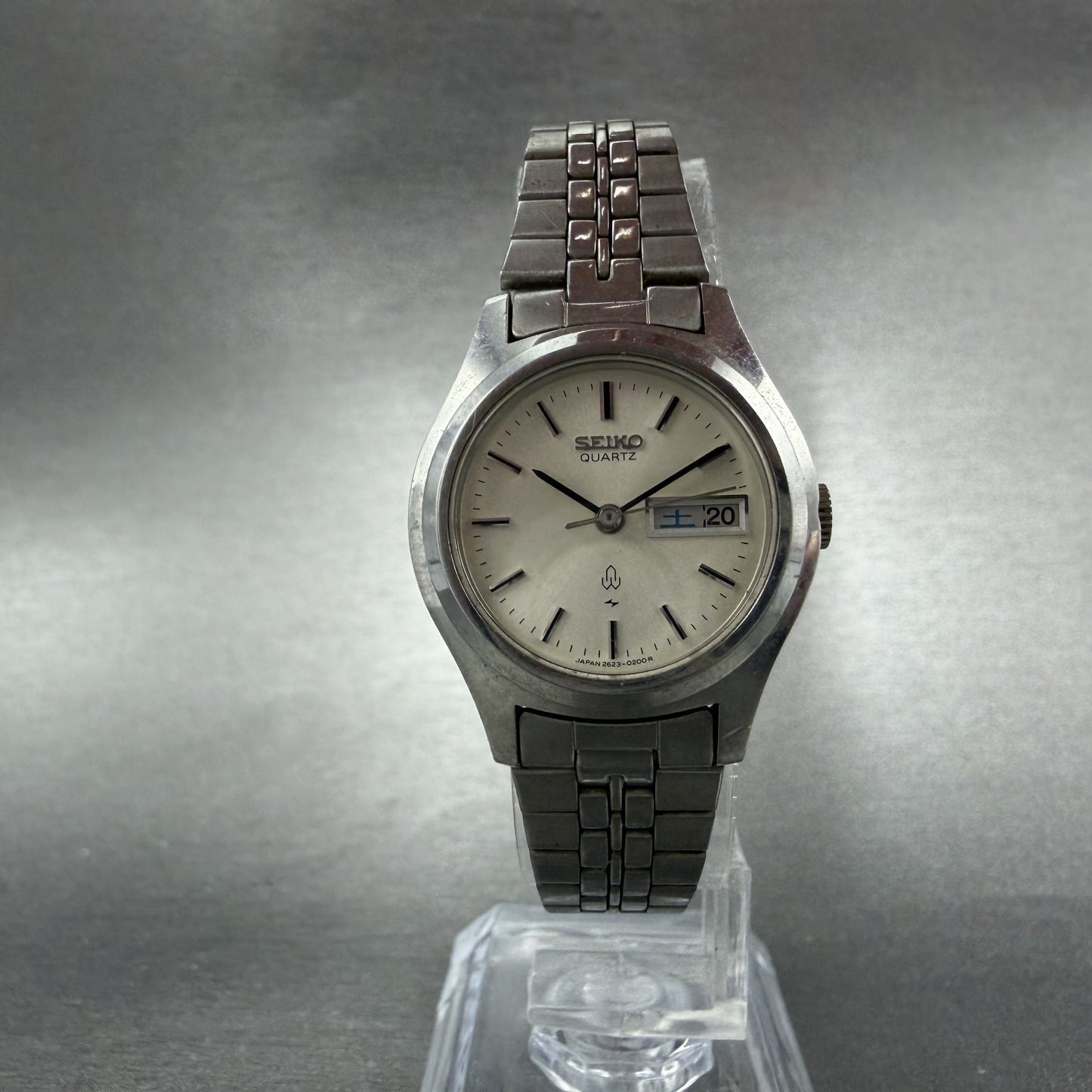 Seiko Watch Women 25mm White Dial Silver Tone Daydate 2623-0170 New Battery5