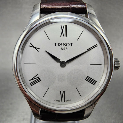 Tissot Tradition Watch Women 31mm Silver Dial Stainless Steel Case Leather Band1