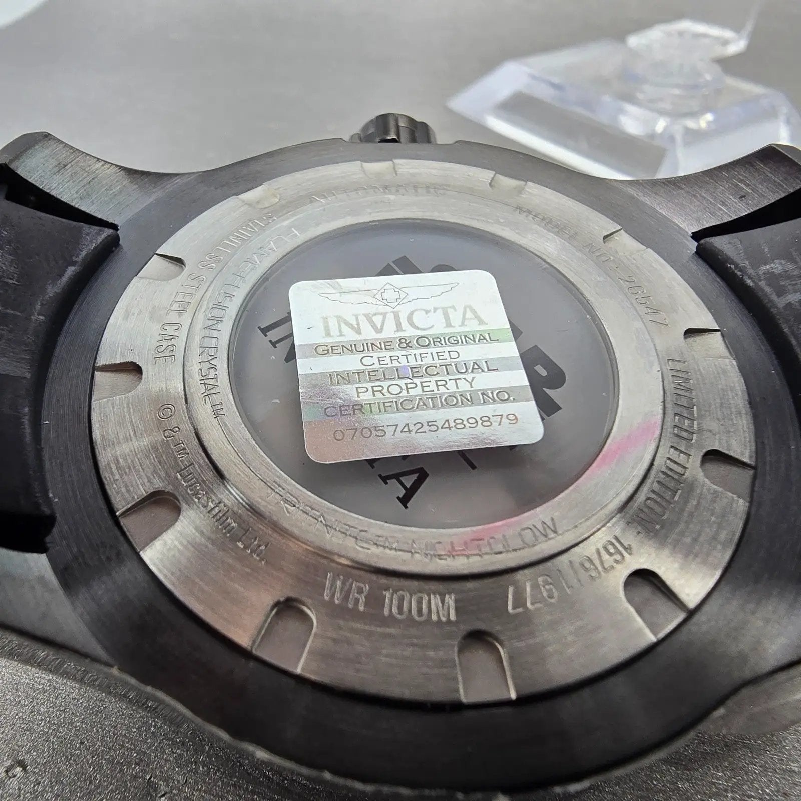 Invicta Darth Vader Watch Men 50mm Black Dial Black Tone Manual Wind Runs 265479