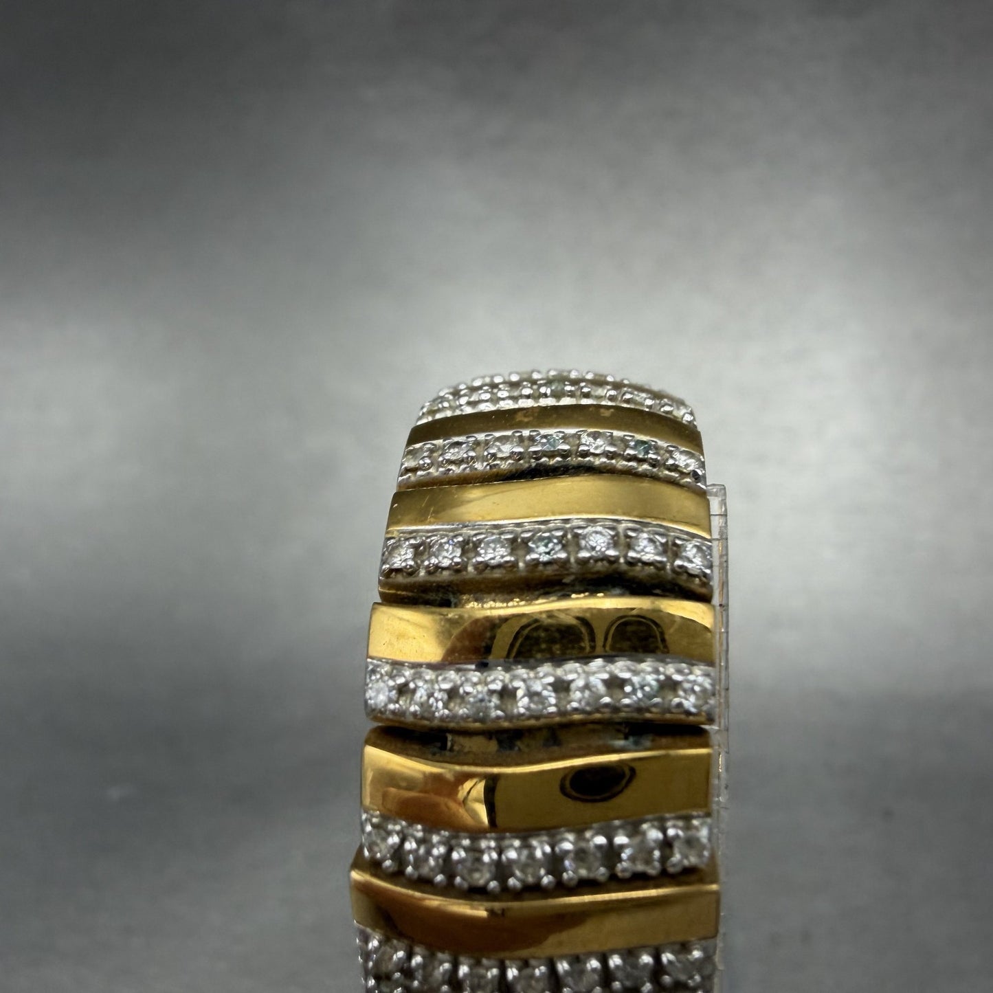 Wittnauer Tank Watch Women 14mm MOP Dial Gold Tone Diamond Bezel 12L05 New Batt4