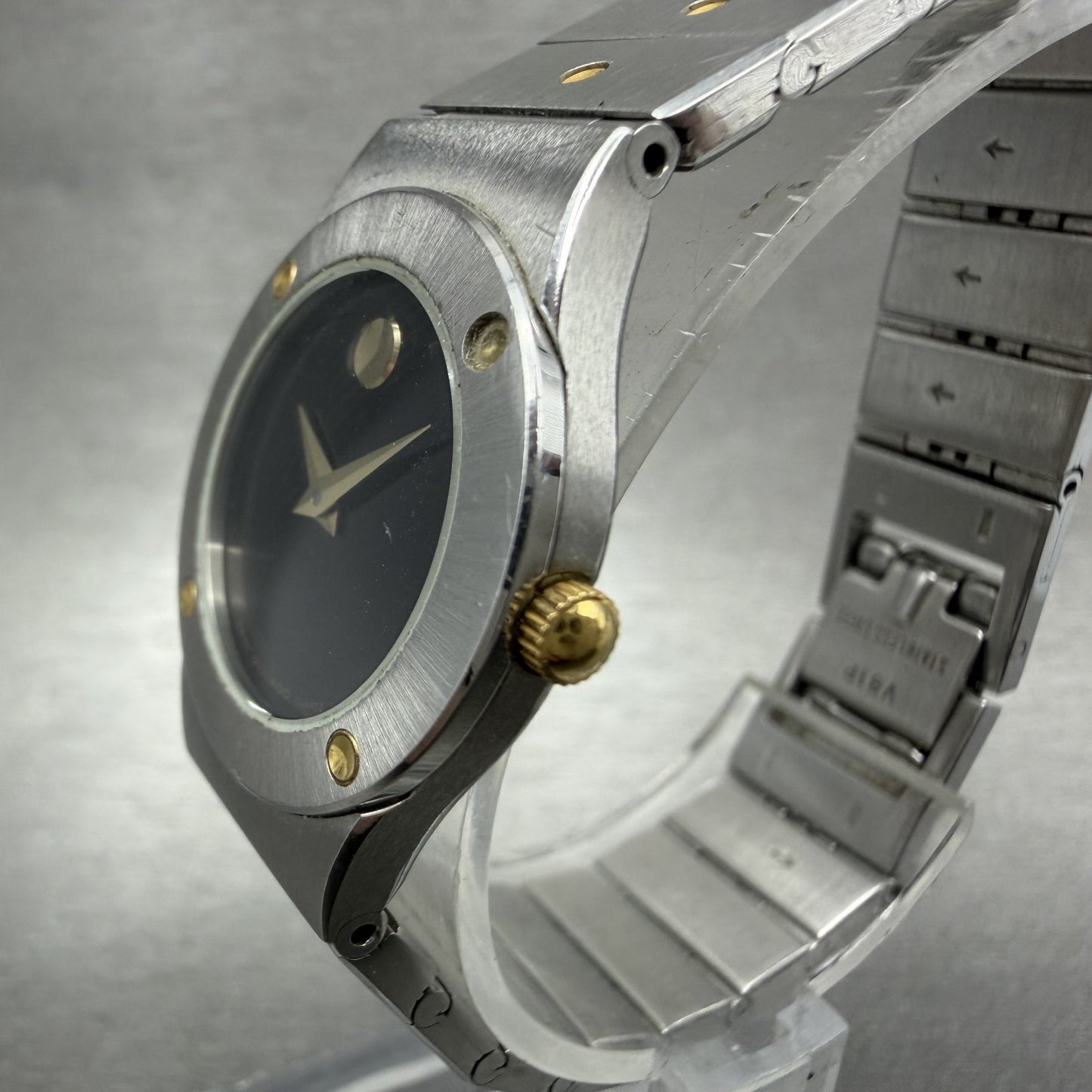 Movado Museum watch Women 23mm Black Dial Two Tone Round 88.A1.836.K New Battery2