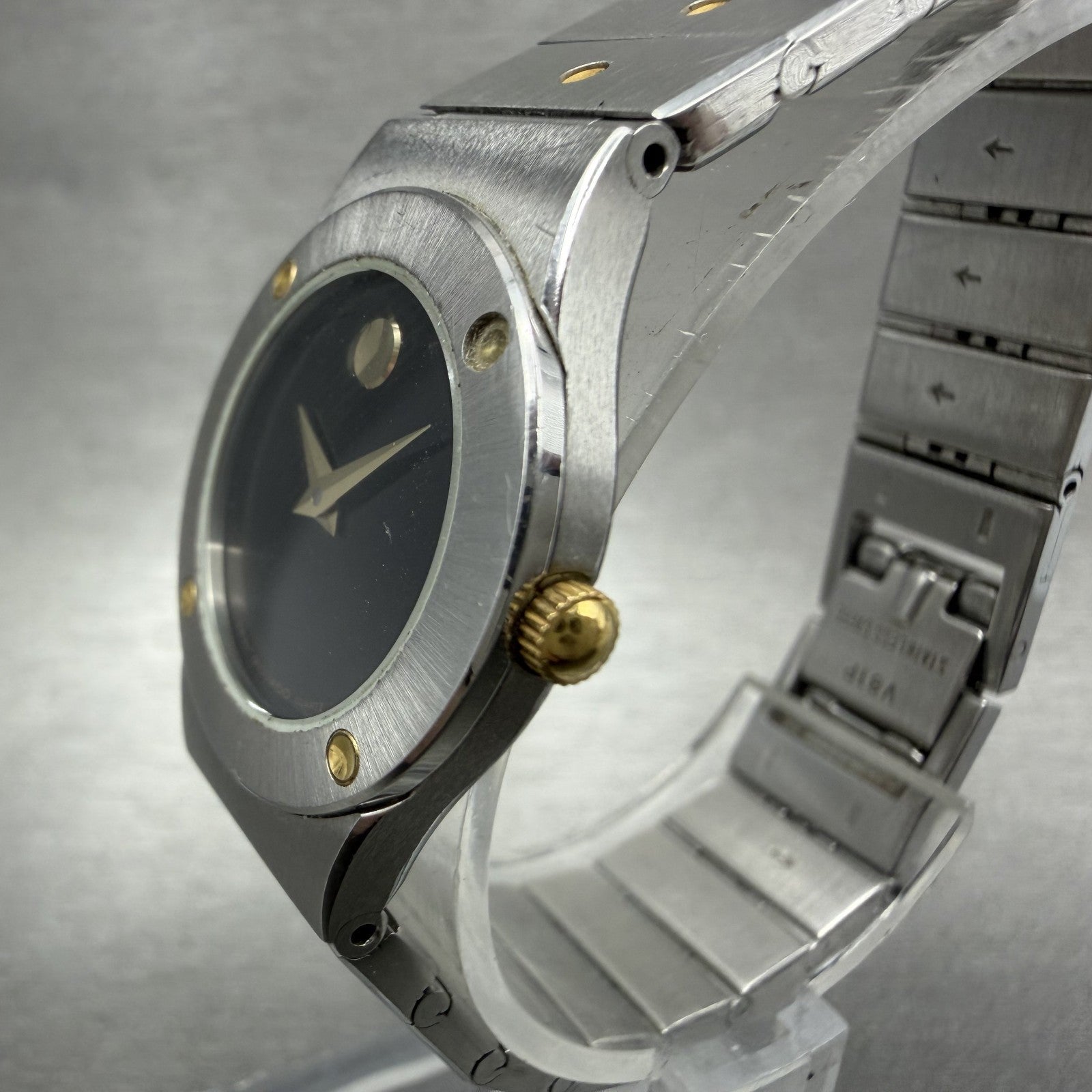 Movado Museum watch Women 23mm Black Dial Two Tone Round 88.A1.836.K New Battery2