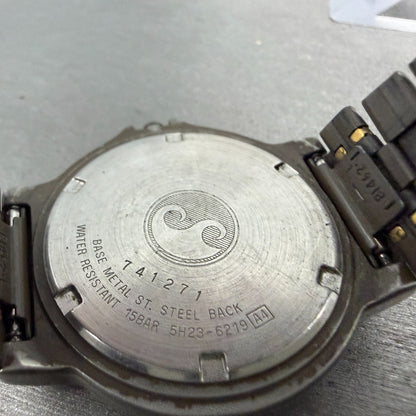 Seiko SQ Sports 150 Watch Men 36mm Gray Dial Two Tone Daydate 5H23-6219 PARTS10