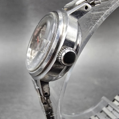 Seiko Automatic Watch Women 24mm Silver Dial Silver Tone Date 2205-0599 PARTS JP3