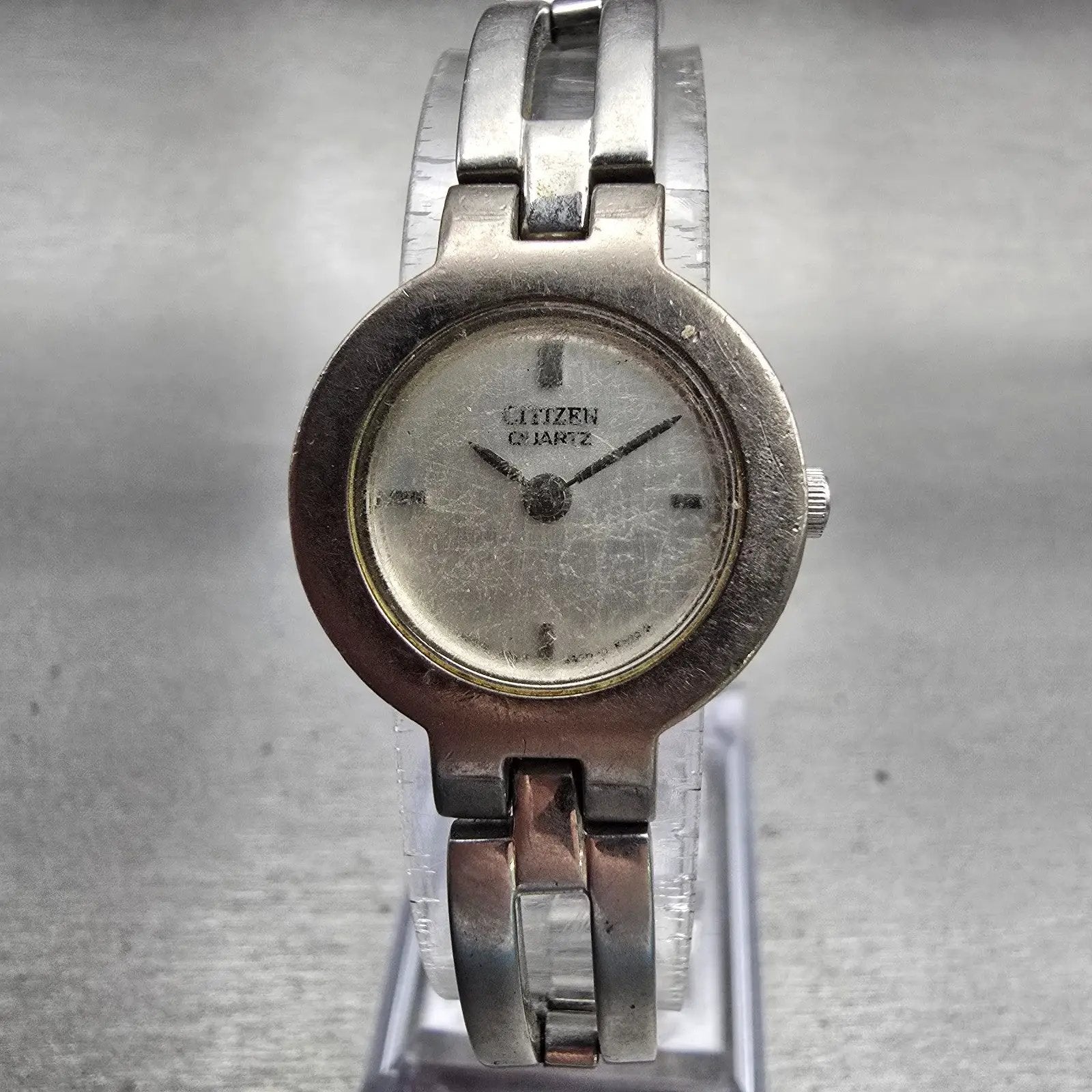 Citizen Watch Women 21mm Silver Dial Silver Tone Round 5920-S95650 New Battery0