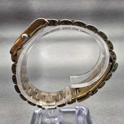 Seiko Watch Men 23mm White Dial Gold Tone Rectangle 4N00-6769 New Battery VTG6