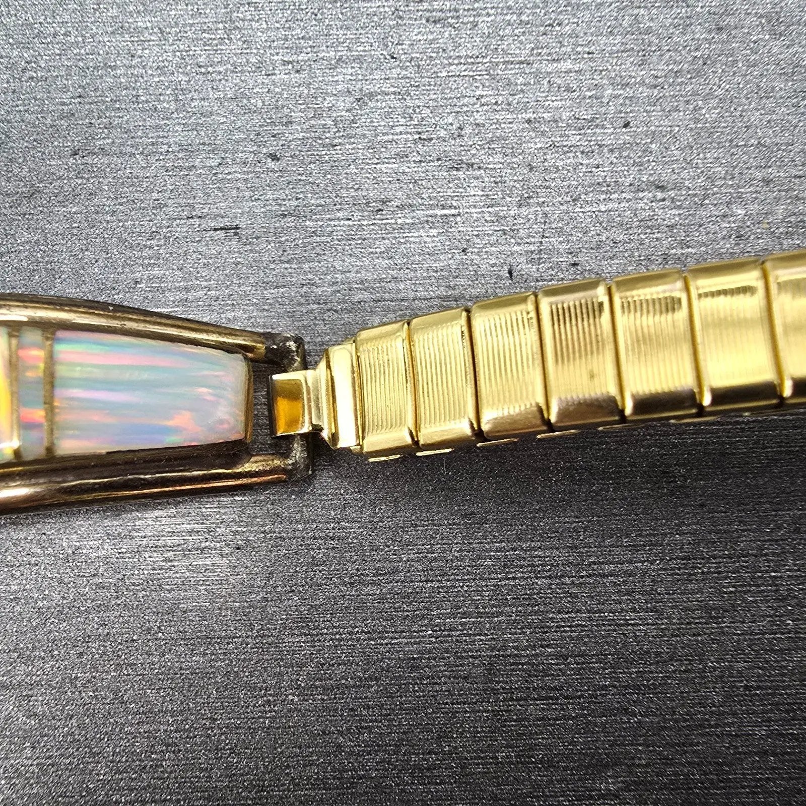 Navajo Sterling Silver Watch Band Tips 9mm Moonstone 1/20 12K SF  Vintage2