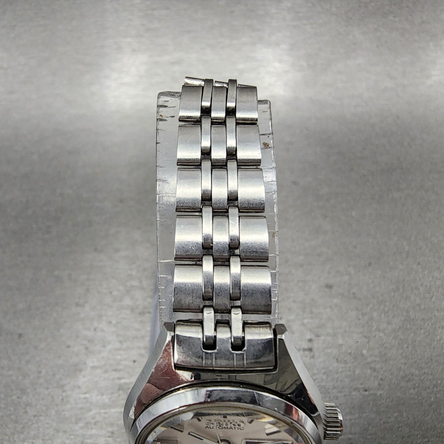 Seiko Automatic Watch Women 25mm White Sial Steel Daydate Round READ!!!! Runs4