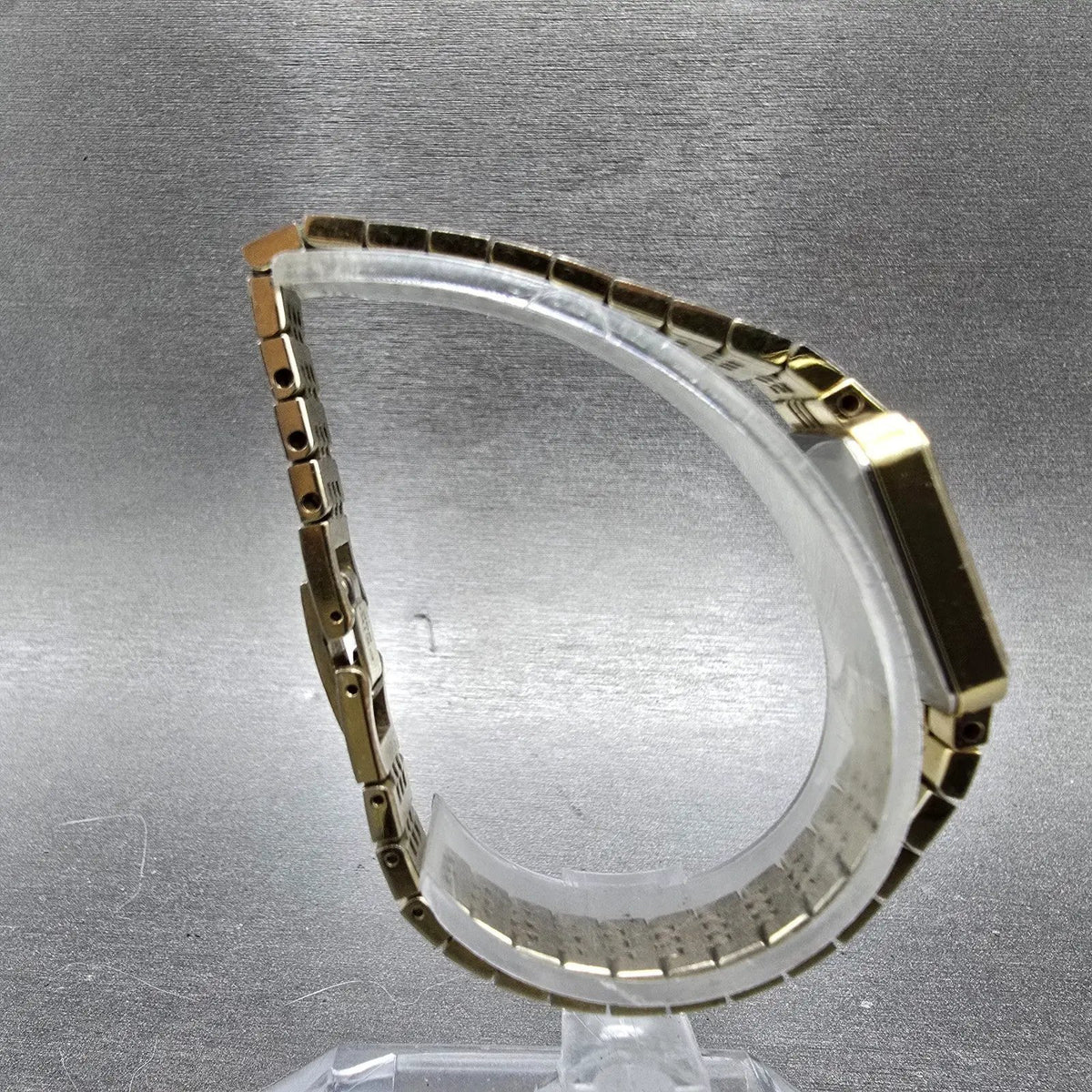 Seiko Tank Watch Women 17mm Champagne Dial Gold Rectangle 1400-5540 New Battery8