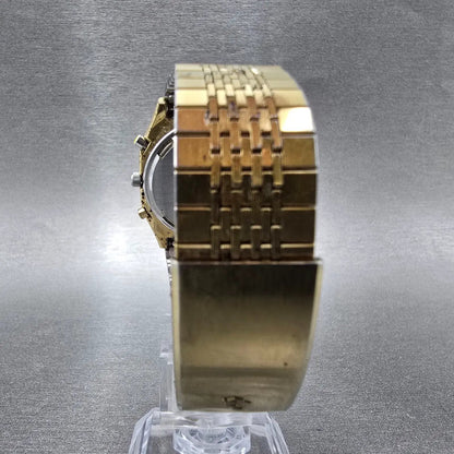 Citizen Analog Digital Watch Men 33mm Champagne Dial Gold 4-082184 PARTS VTG8