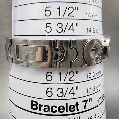 Swatch Metallic Dune Watch Women 25mm Silver Dial Clear Case Round LK258G NewBat9