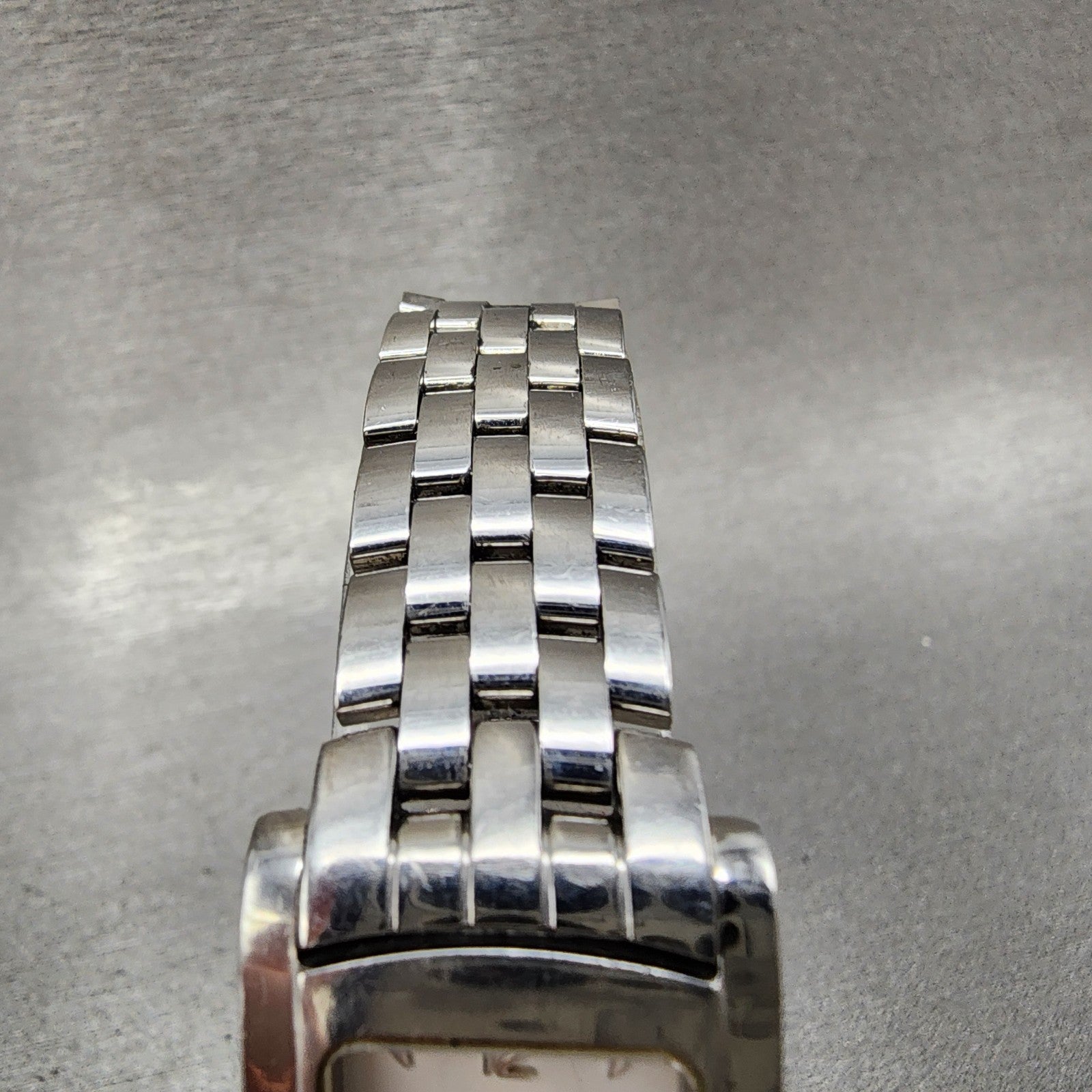 Longines Dolce Vita tank Watch Women 20mm White Dial Steel Rectangle New Batt B14