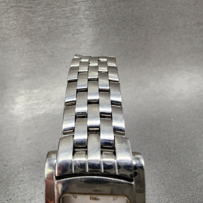 Longines Dolce Vita tank Watch Women 20mm White Dial Steel Rectangle New Batt B14