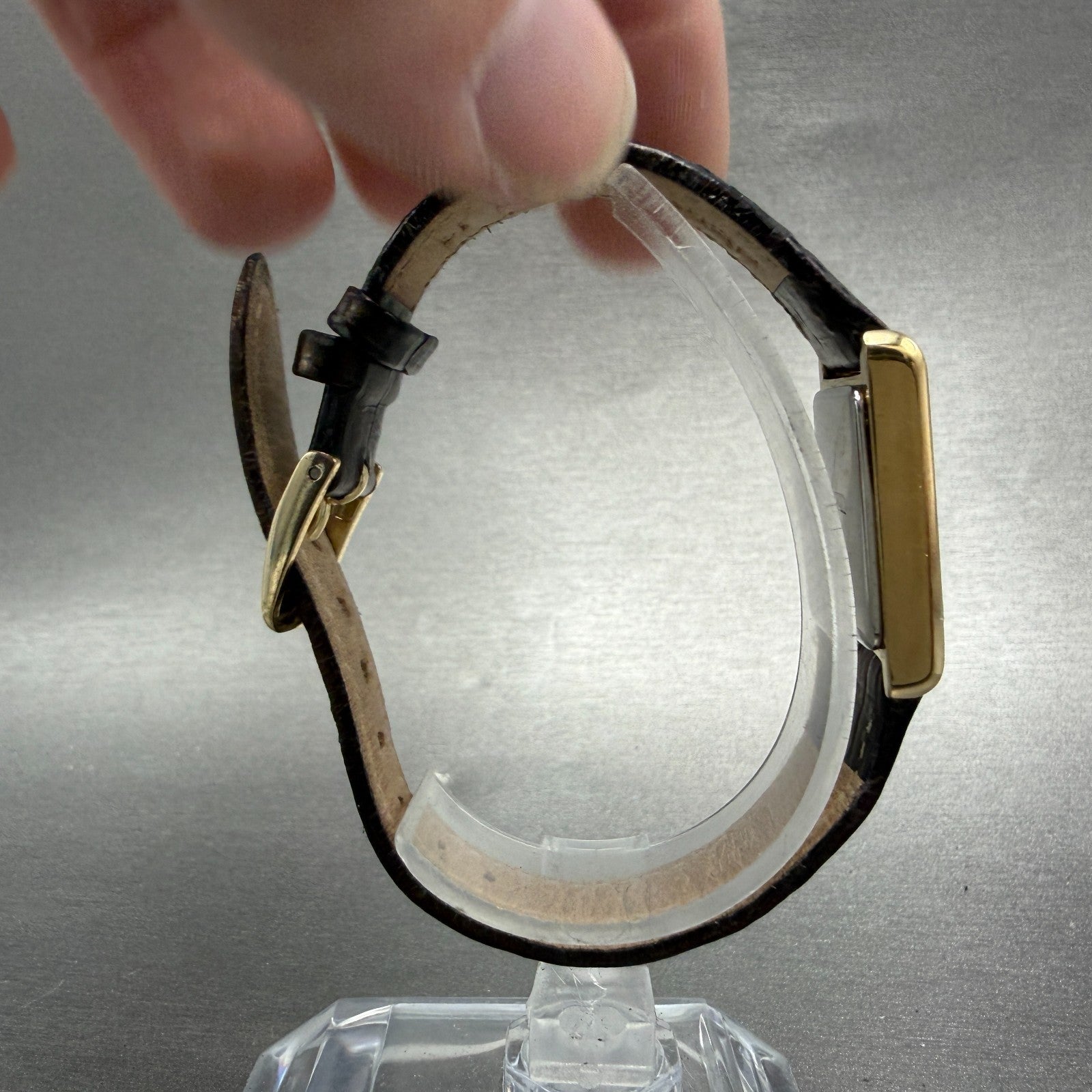 Seiko Tank Watch Women 18mm White Dial Gold Tone Rectangle 1N01-0LK0 New Battery8
