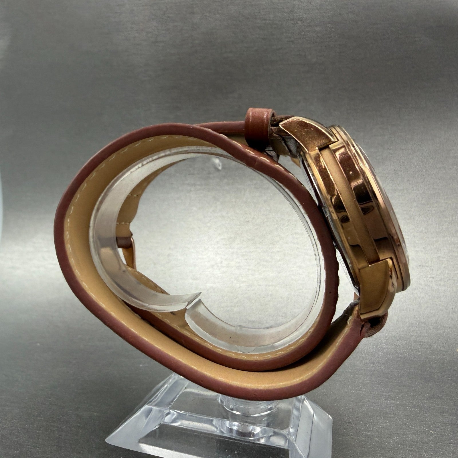 Michael Kors Mercer Watch 42mm Women Silver Dial Rose Gold Chrono New Battery9