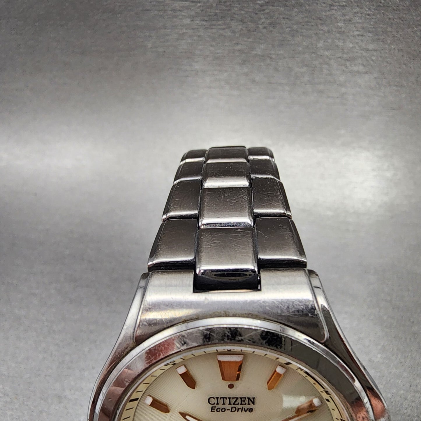 Citizen Attesa Watch Men 38mm Cream Dial Titanium Date Atomic Round Works