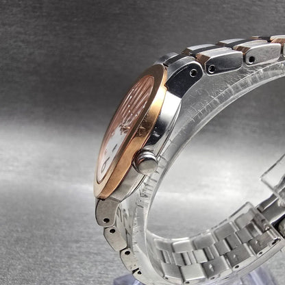 Seiko Lukia Tank Watch Women 21mm MOP Dial Two Tone Oval 1F21-0AZ0 New Battery2