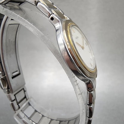 Seiko Cressta Watch Women 23mm White Dial Two Tone Round 2N200130 New Battery3