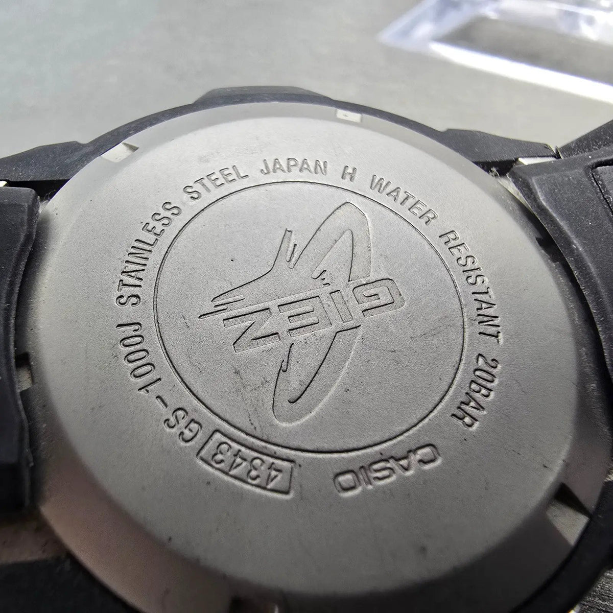 Casio G-Shock GS-1000 Watch Men 47mm Black Dial Black Silver Date Round Works9