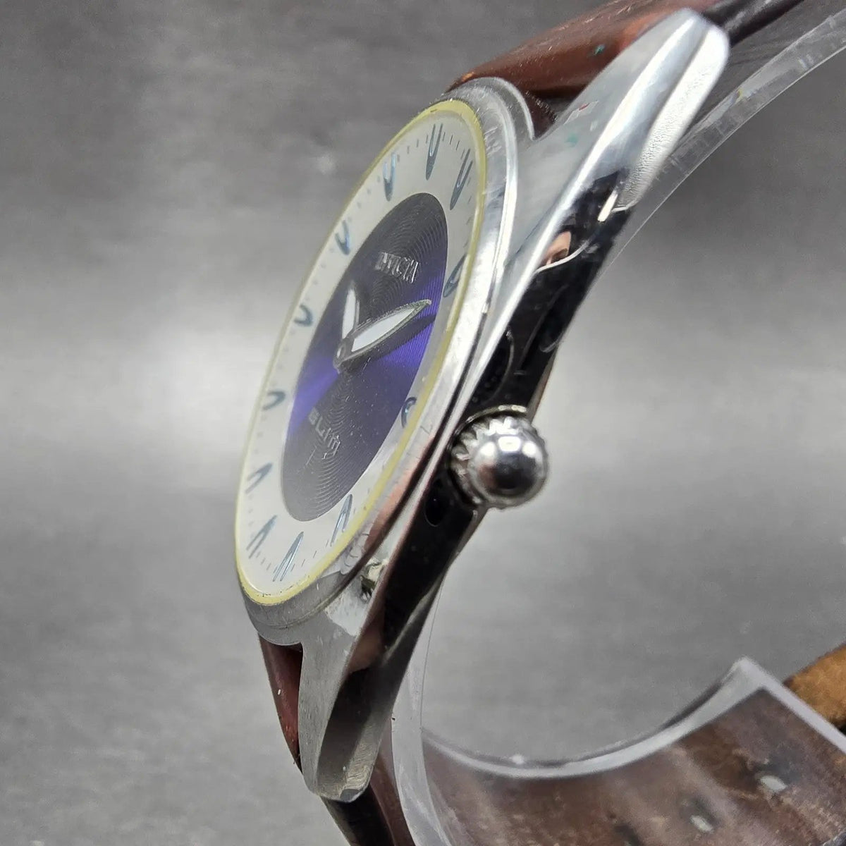 Invicta Slim Watch Women 30mm Blue Dial Silver Tone Round 5358 New Battery2