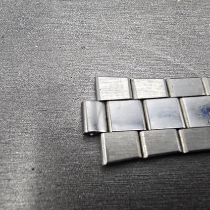 Seiko Bracelet 7mm Stainless Steel Silver Tone Tri Folding Clasp Vintage7