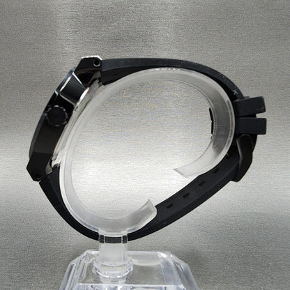 Movado Bold Fusion Watch Men 42mm Black Dial Black Tone Date Round Resin 36008397