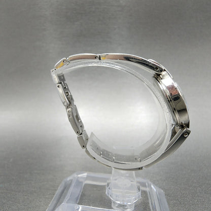 ESQ Tank Watch Women 23mm Blue Dial Silver Tone Crystal Bezel E5226 New Batt
