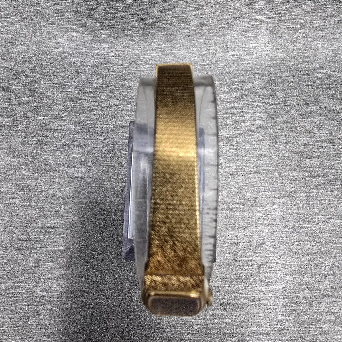 Seiko Watch Women 13mm Black Dial Gold Tone Rectangle 2E20-6139 New Battery VTGL4